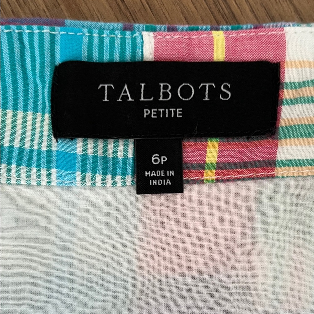 Talbots Multicolor Patchwork A-Line Skirt - Size … - image 4